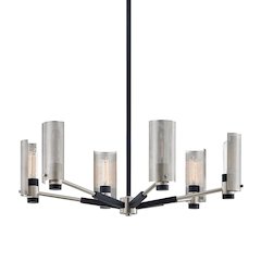 Pilsen Chandelier, Soft Off Black