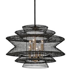 Kokoro Chandelier, Soft Black