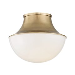 Lettie Flush Mount, Aged Brass