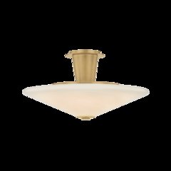 Cologne Flush Mount, Vintage Brass