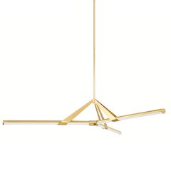 Jonas Chandelier, Aged Brass