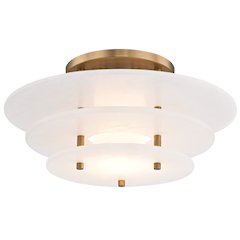 Gatsby Flush Mount, Aged Brass