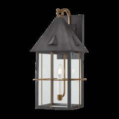 Toby Exterior Wall Sconce, Patina Brass