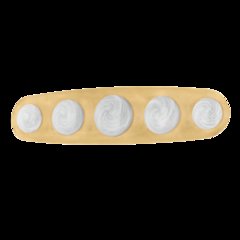 Bezel Wall Sconce, Vintage Brass