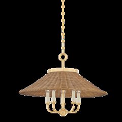 Kensington Chandelier, Aged Brass