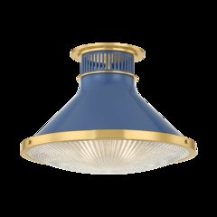 Highclere Flush Mount, Aged Brass