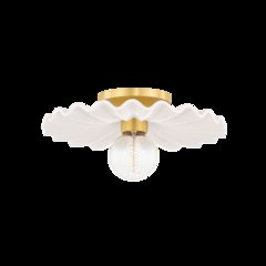 Tinsley Flush Mount, Aged Brass