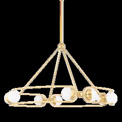 Hartford Chandelier, Aged Brass