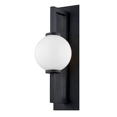 Darwin Exterior Wall Sconce, Texture Black