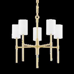 Olivia Chandelier, Aged Brass
