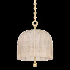 Lonnie Pendant, Vintage Gold Leaf