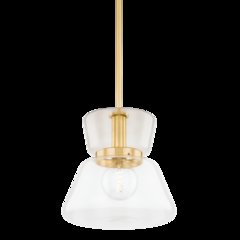 Elodie Pendant, Aged Brass