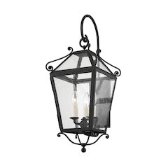 Santa Barbara County Exterior Wall Sconce, French Iron