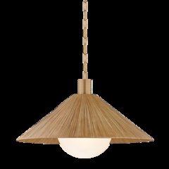 Woodside Pendant, Patina Brass