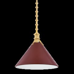 Painted No. 2 Pendant, Aged Brass