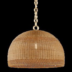 April Pendant, Aged Brass