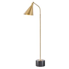 Stanton Floor Lamp, Aged Brass