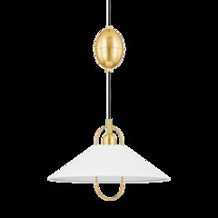 Mariel Pendant, Aged Brass