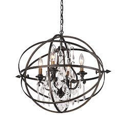 Byron Chandelier, Hand-Worked Iron