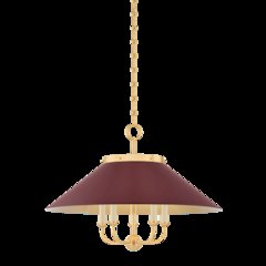 Clivedon Chandelier, Aged Brass