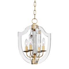 Arietta Pendant, Aged Brass