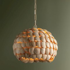 Edric Pendant, Vintage Gold Leaf