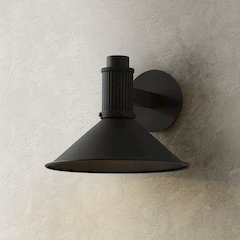Elani Exterior Wall Sconce, Texture Black