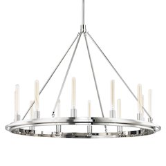 Chambers Chandelier, Polished Nickel