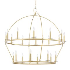 Howell Chandelier, Aged Brass