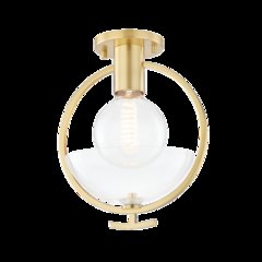 Ringo Semi Flush, Aged Brass