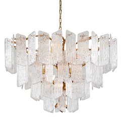 Piemonte Chandelier, Gold Leaf