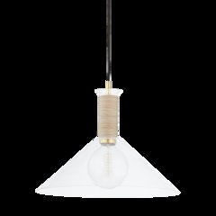 Besa Pendant, Aged Brass