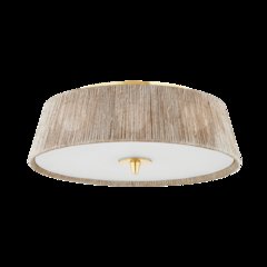 George Semi Flush, Aged Brass