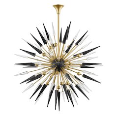 Sparta Chandelier, Aged Brass