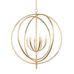 Fillea Chandelier, Vintage Gold Leaf
