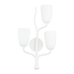 Vine Wall Sconce, White Plaster