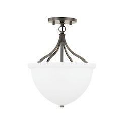 Browne Semi Flush, Distressed Bronze
