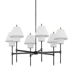 Glenmoore Chandelier, Aged Brass