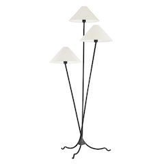 Cedar Floor Lamp, Forged Iron