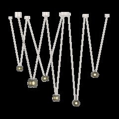 Yo Yo Pendant, Natural Anodized With Smoke Shade