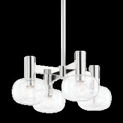Harlow Chandelier, Polished Nickel