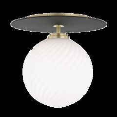 Ellis Semi Flush, Aged Brass