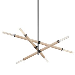 Cruiz Chandelier, Soft Black
