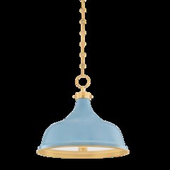 Painted No. 1 Pendant, Aged Brass