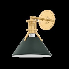 Painted No. 2 Wall Sconce, Aged Brass