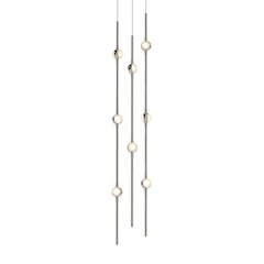 Constellation Chandelier, Satin Nickel