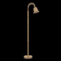 Wharf Floor Lamp, Patina Brass