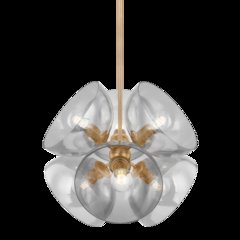 Salix Chandelier, Patina Brass