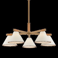 Stoney Chandelier, Patina Brass