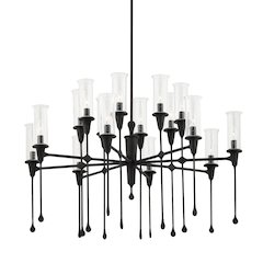 Chisel Chandelier, Black Iron